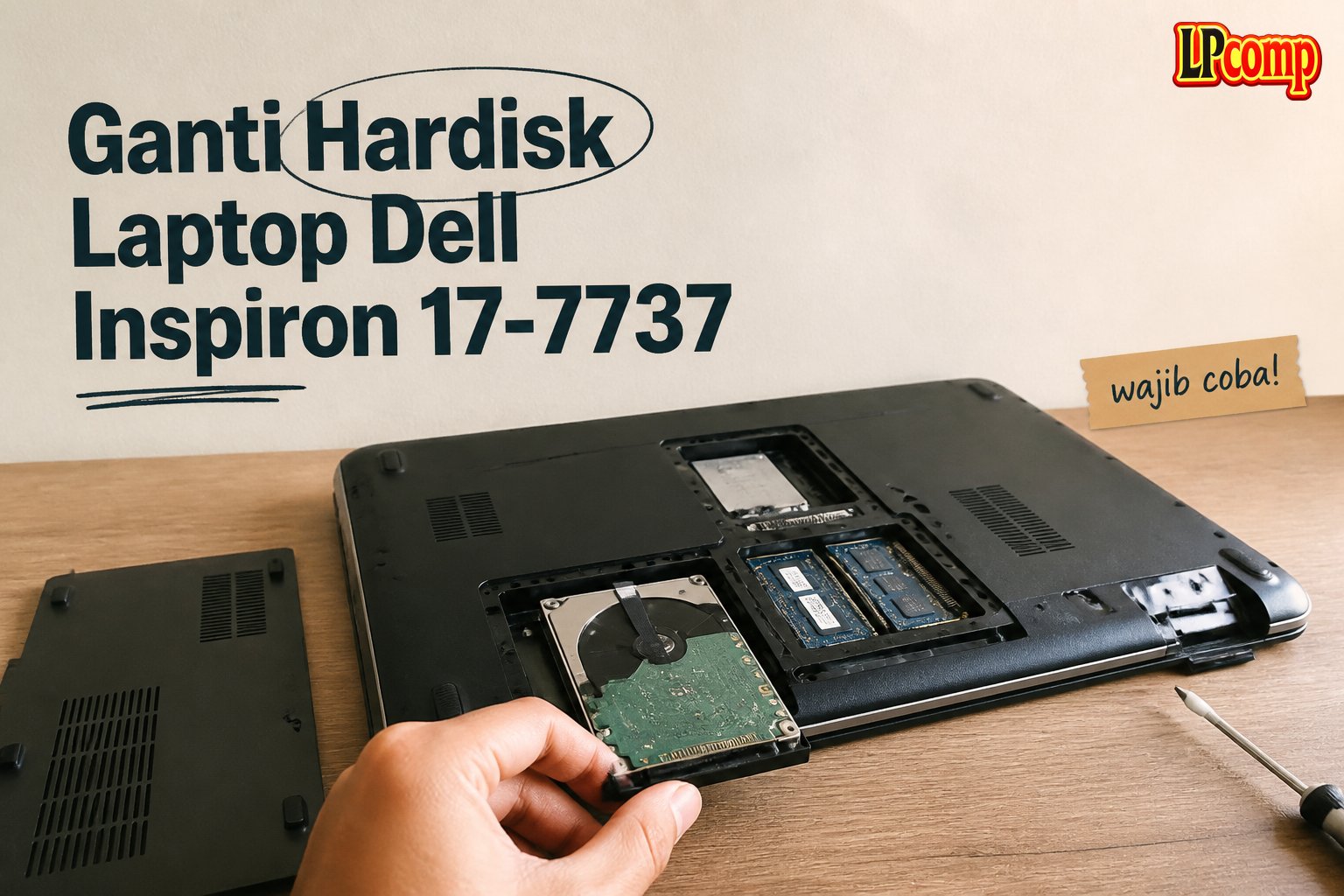 Ganti Hardisk Laptop Dell Inspiron 17-7737