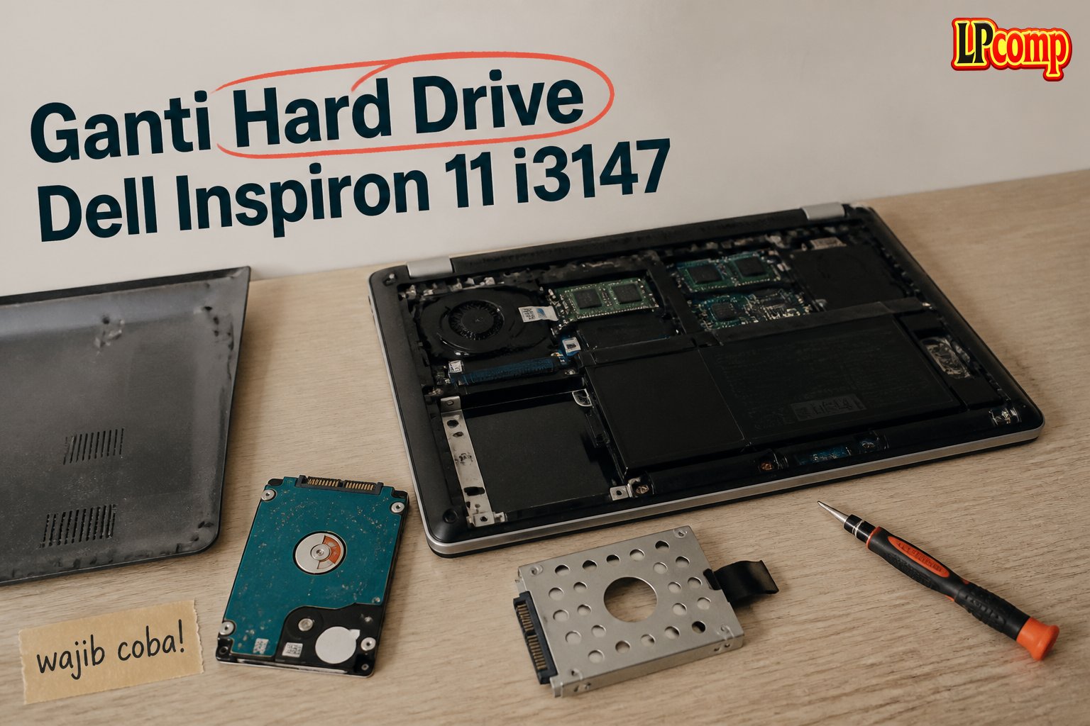 Ganti Hard Drive Dell Inspiron 11 i3147