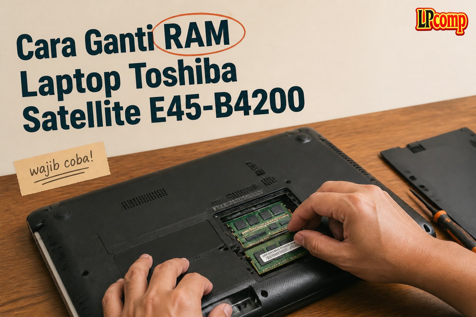 Cara Ganti RAM Laptop Toshiba Satellite E45-B4200