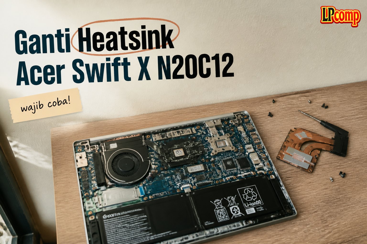 Ganti Heatsink Acer Swift X N20C12