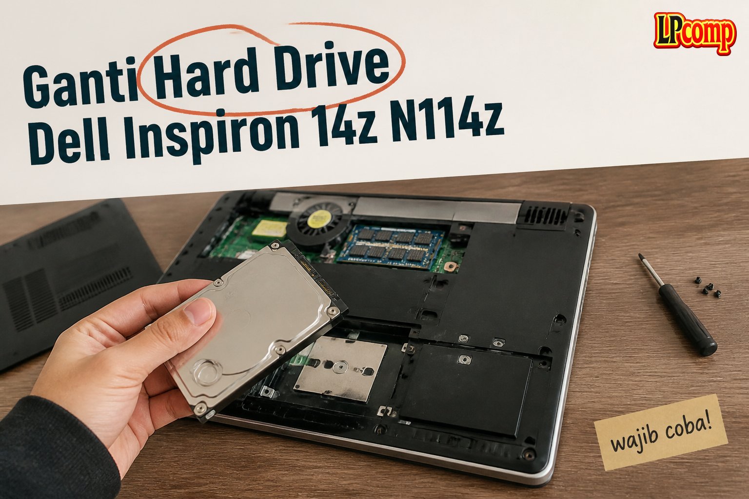 Ganti Hard Drive Dell Inspiron 14z N114z