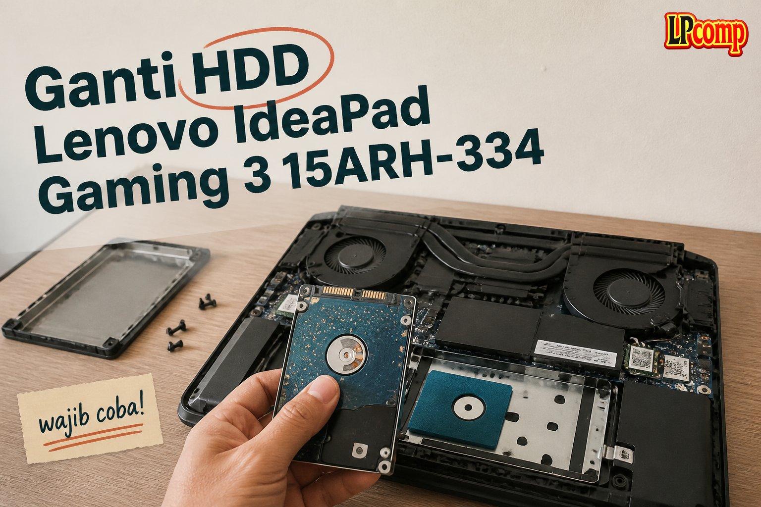 Ganti HDD Lenovo IdeaPad Gaming 3 15ARH-334