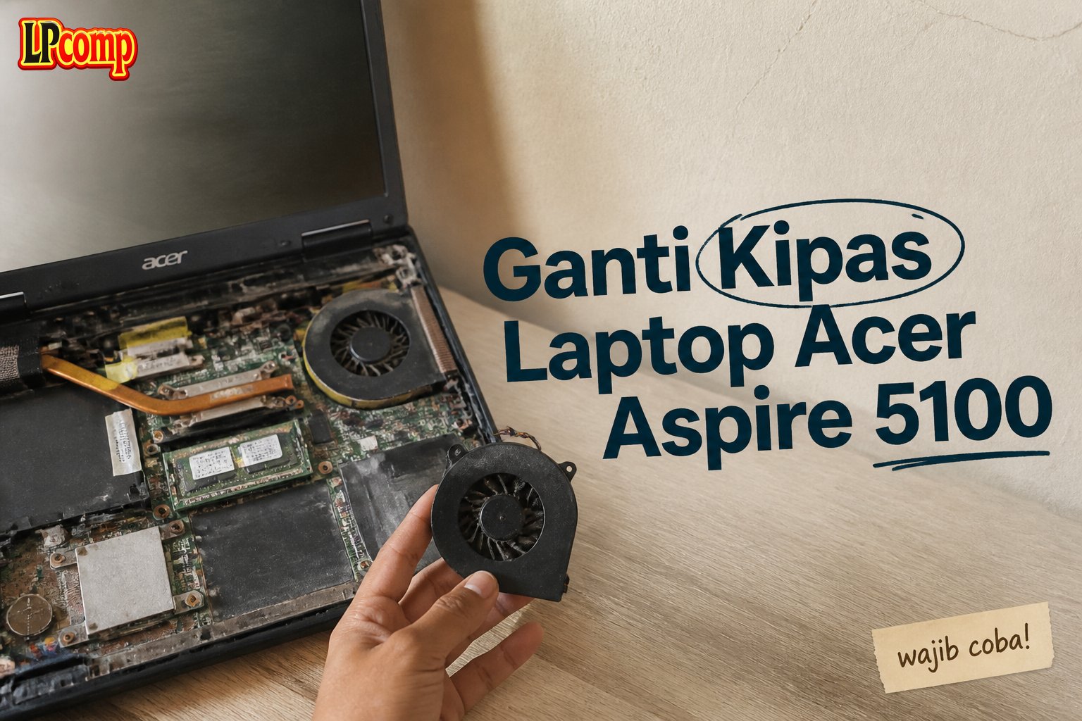 Ganti Kipas Laptop Acer Aspire 5100