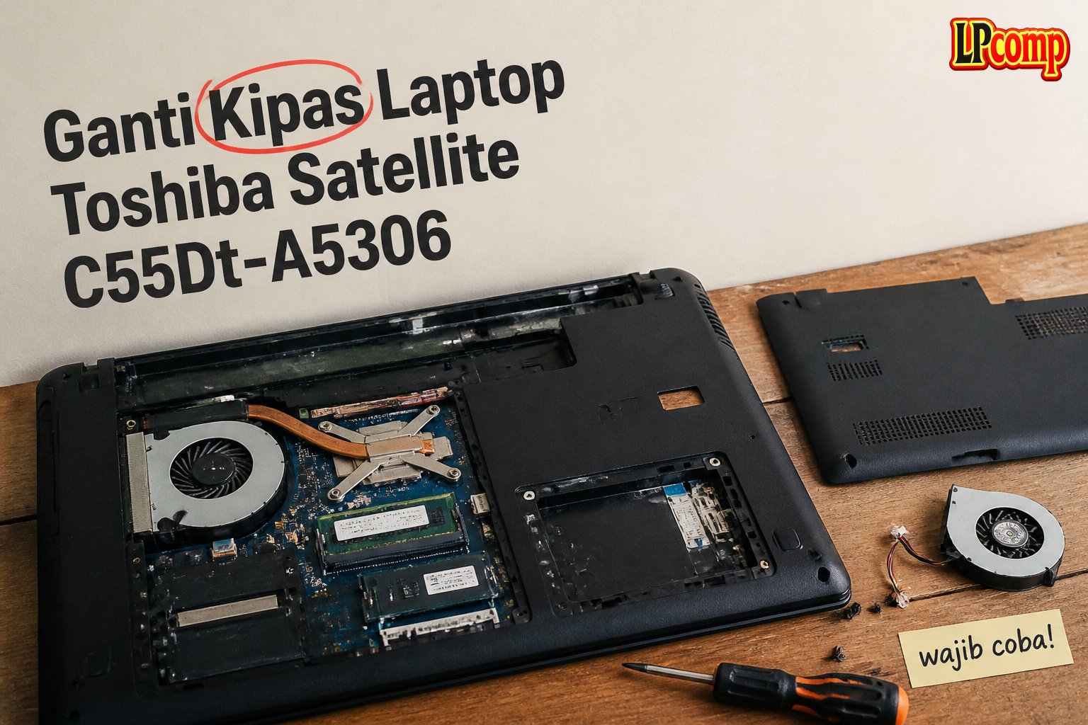 Ganti Kipas Laptop Toshiba Satellite C55Dt-A5306