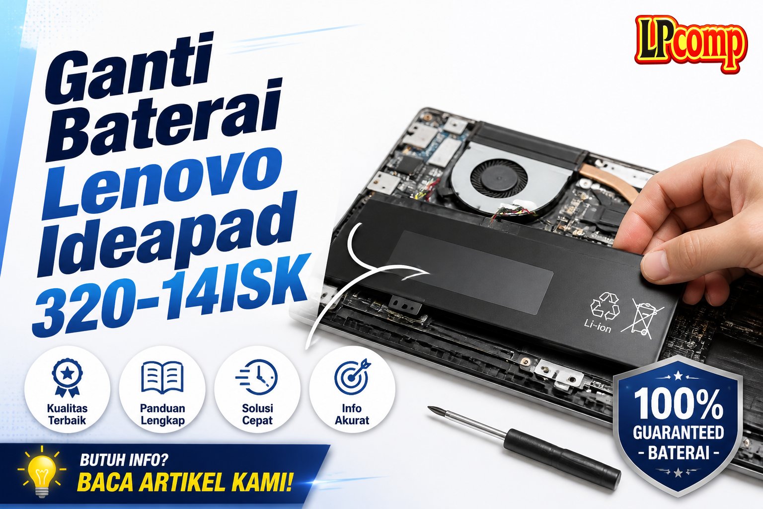 Ganti Baterai Lenovo Ideapad 320-14ISK