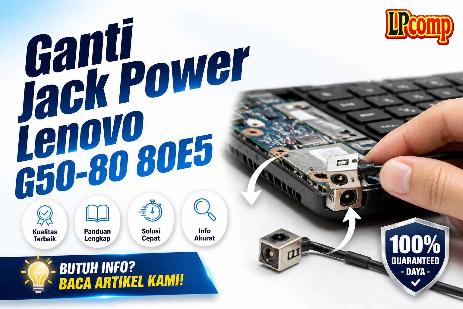 Ganti Jack Power Lenovo G50-80 80E5