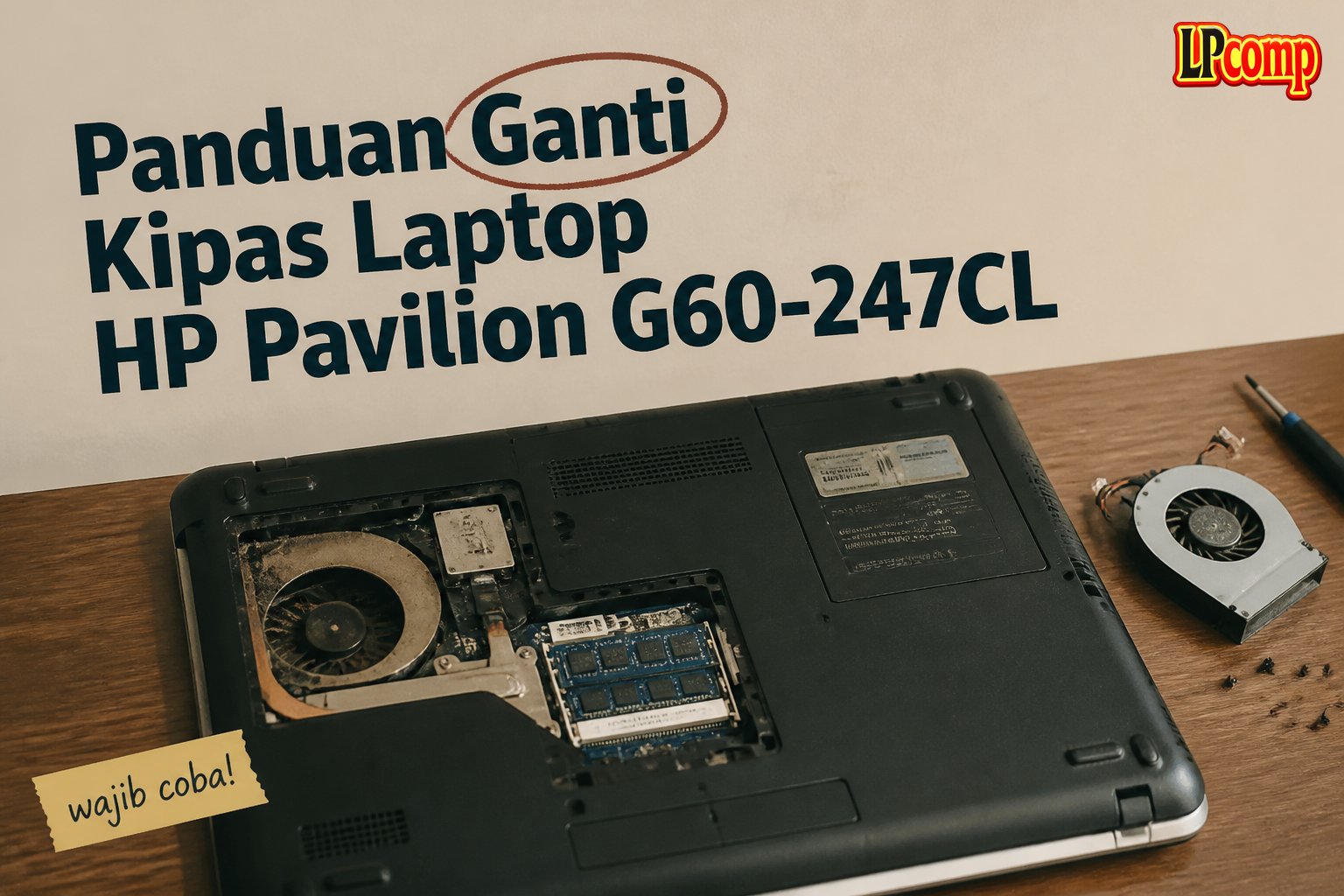 Panduan Ganti Kipas Laptop HP Pavilion G60-247CL
