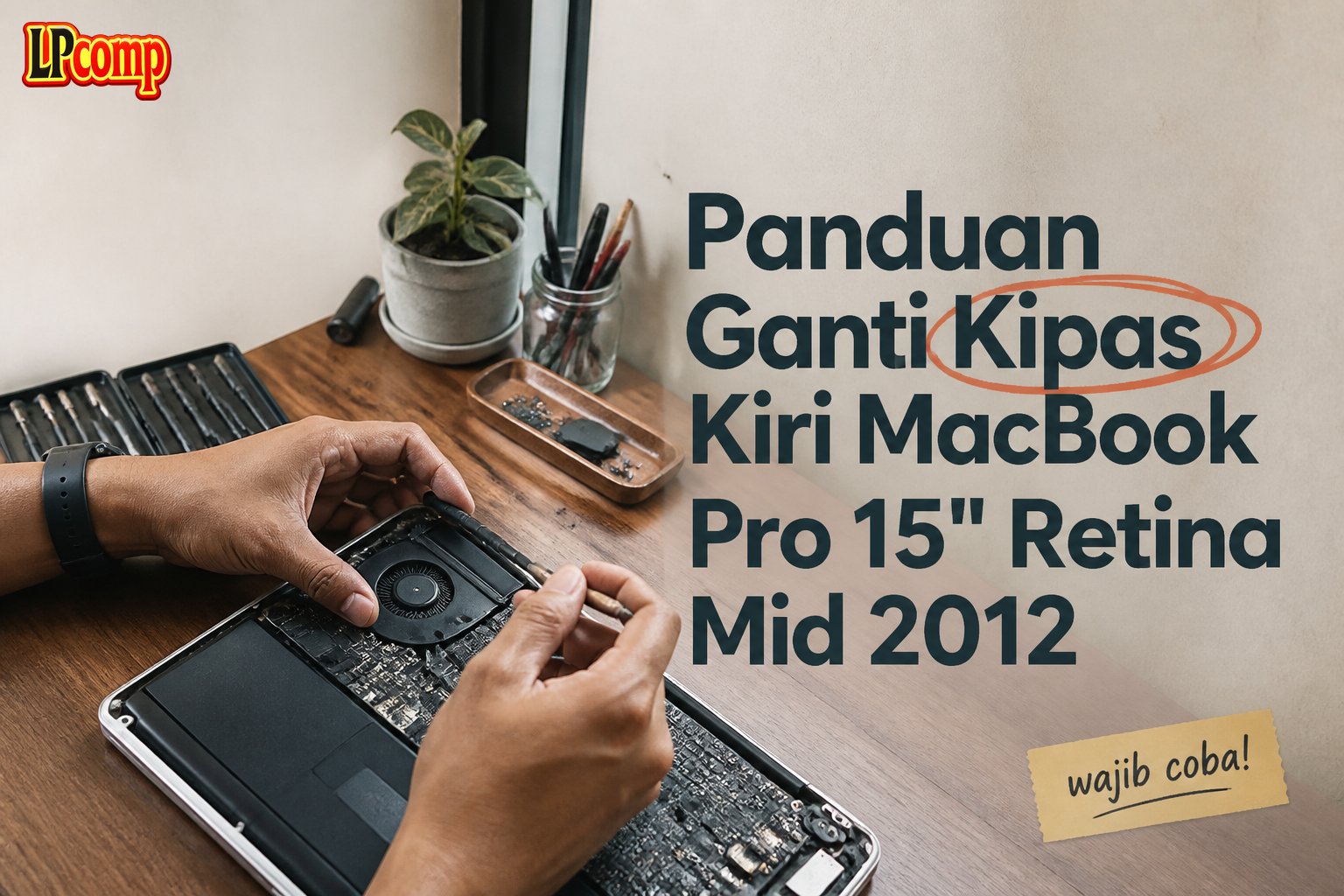 Panduan Ganti Kipas Kiri MacBook Pro 15" Retina Mid 2012