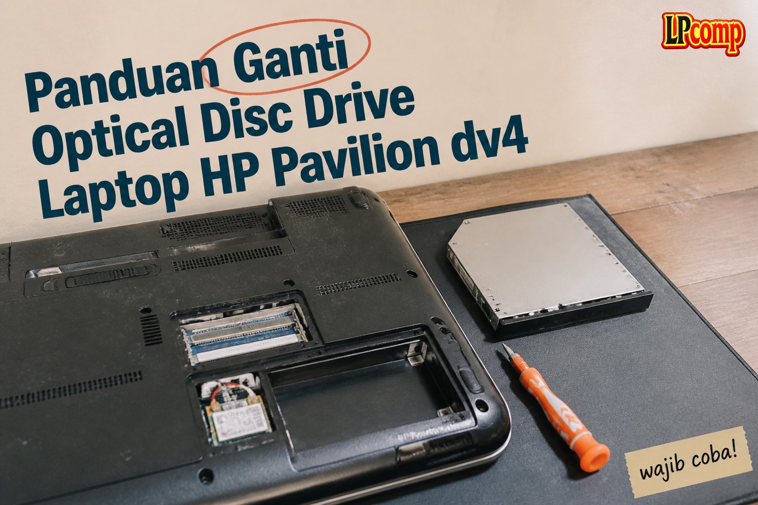 Panduan Ganti Optical Disc Drive Laptop HP Pavilion dv4