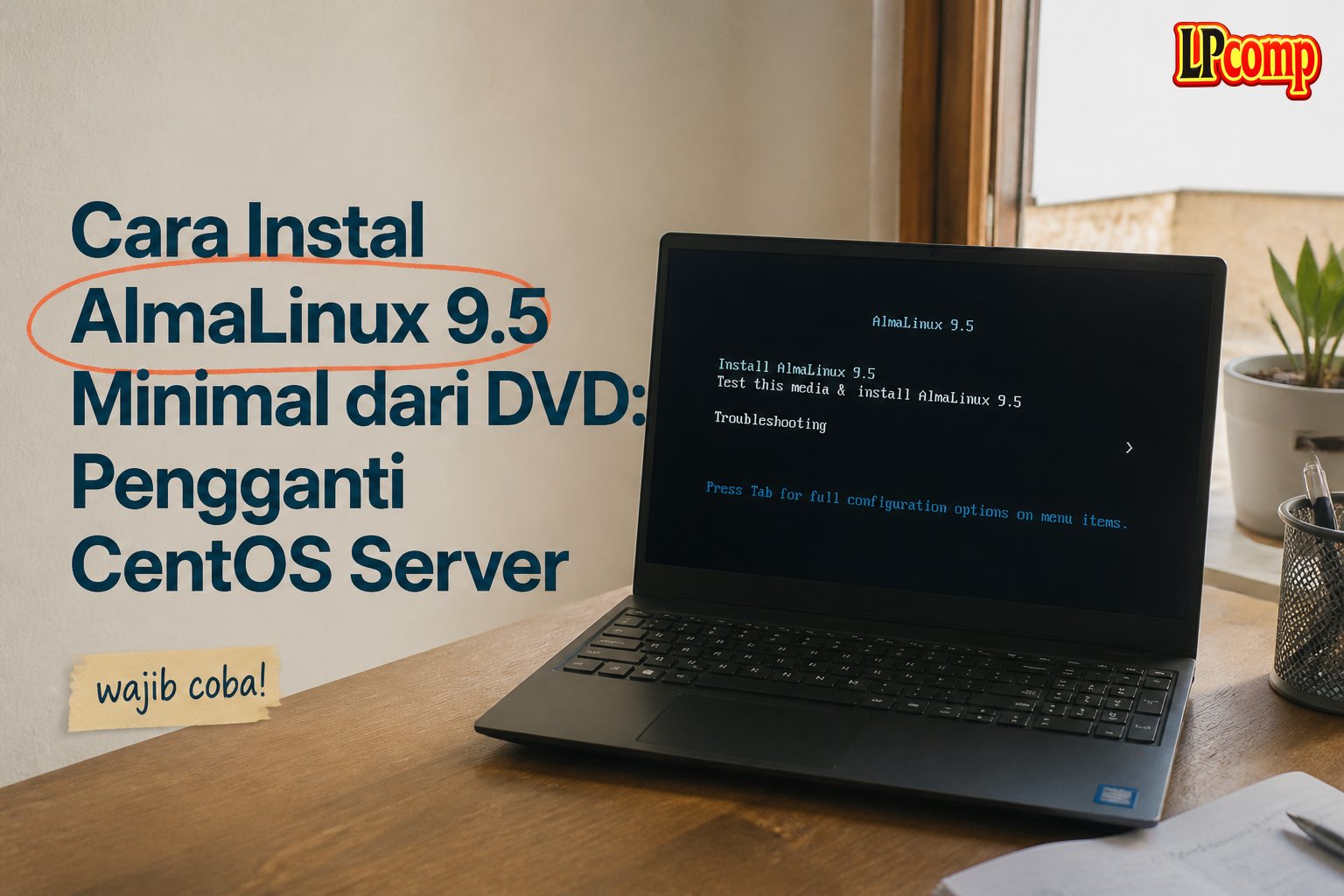 Cara Instal AlmaLinux 9.5 Minimal dari DVD: Pengganti CentOS Server
