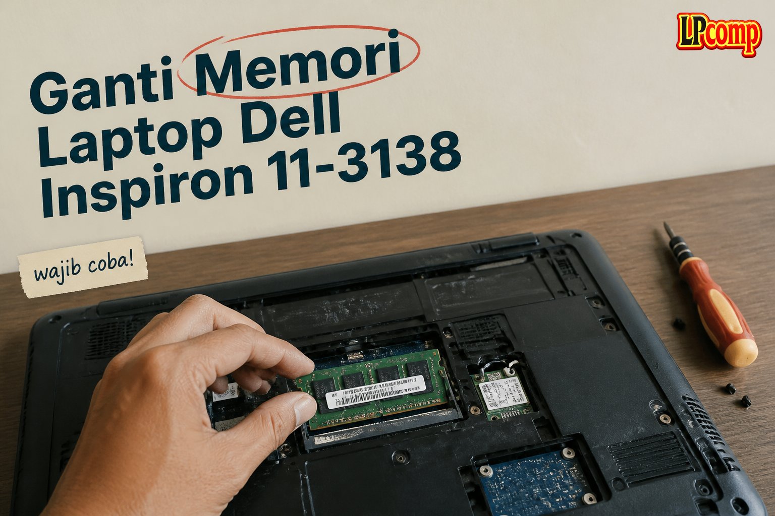 Ganti Memori Laptop Dell Inspiron 11-3138