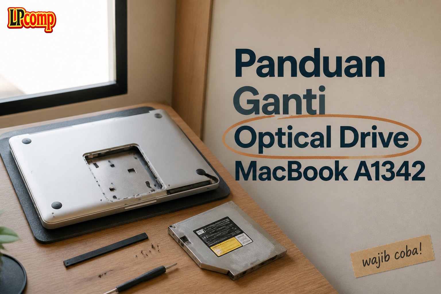 Panduan Ganti Optical Drive MacBook A1342