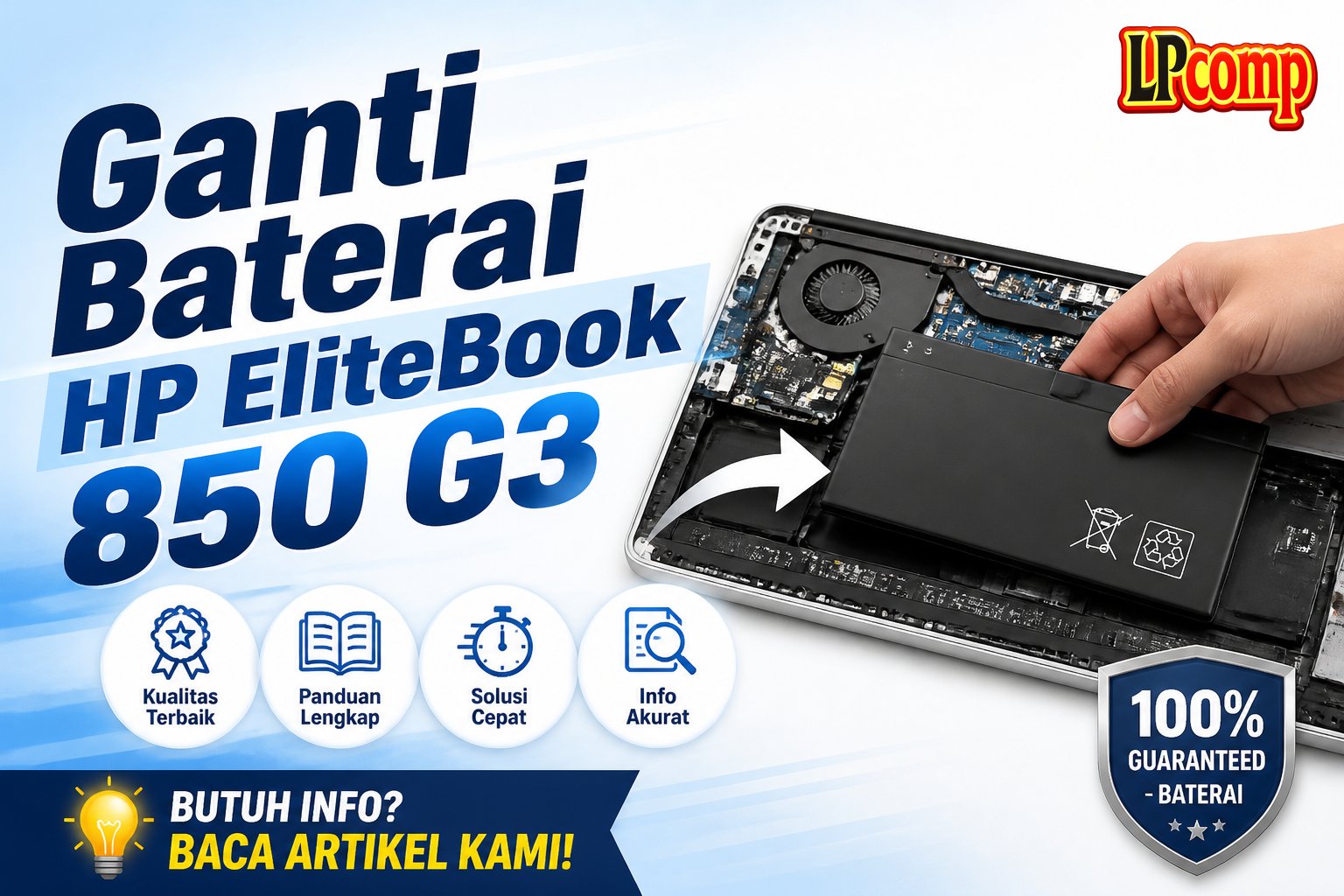 Ganti Baterai HP EliteBook 850 G3