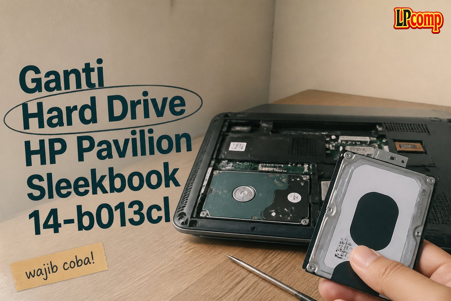 Ganti Hard Drive HP Pavilion Sleekbook 14-b013cl