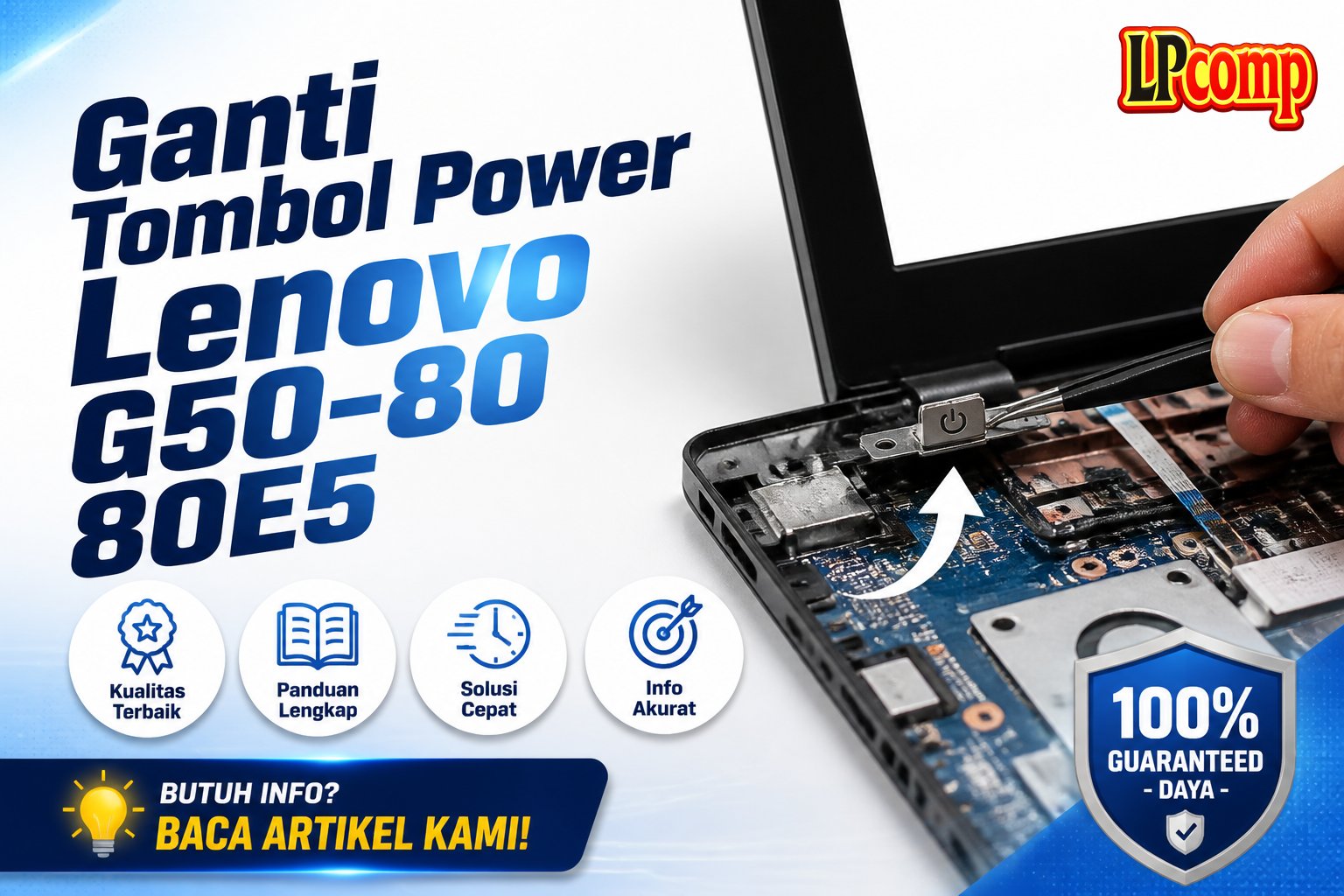 Ganti Tombol Power Lenovo G50-80 80E5