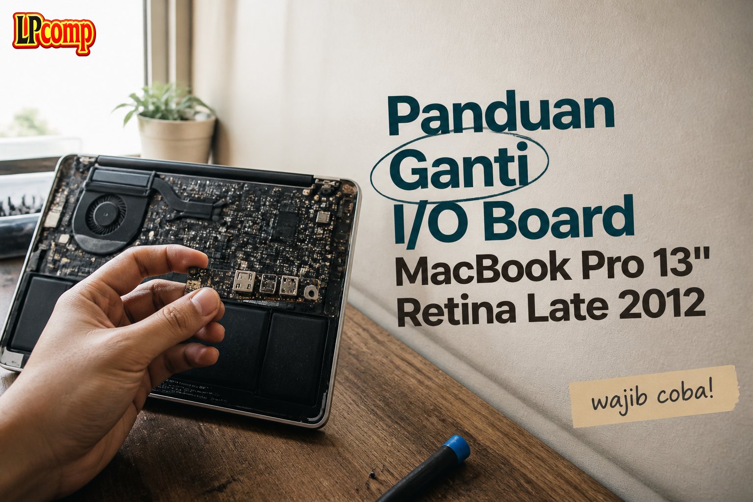 Panduan Ganti I/O Board MacBook Pro 13" Retina Late 2012