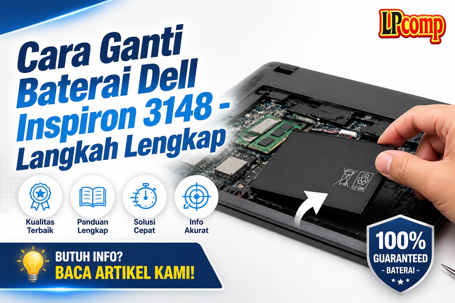 Cara Ganti Baterai Dell Inspiron 3148 - Langkah Lengkap