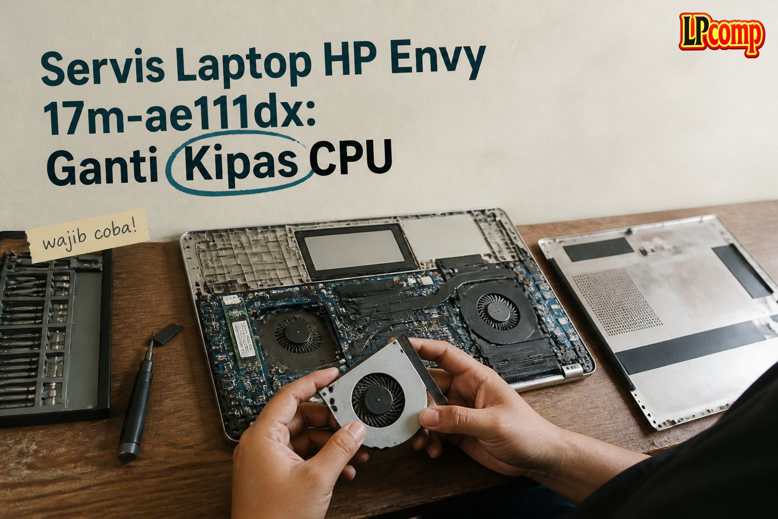 Servis Laptop HP Envy 17m-ae111dx: Ganti Kipas CPU