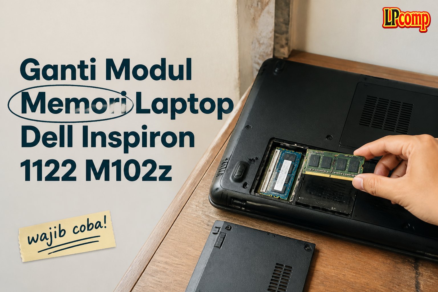 Ganti Modul Memori Laptop Dell Inspiron 1122 M102z
