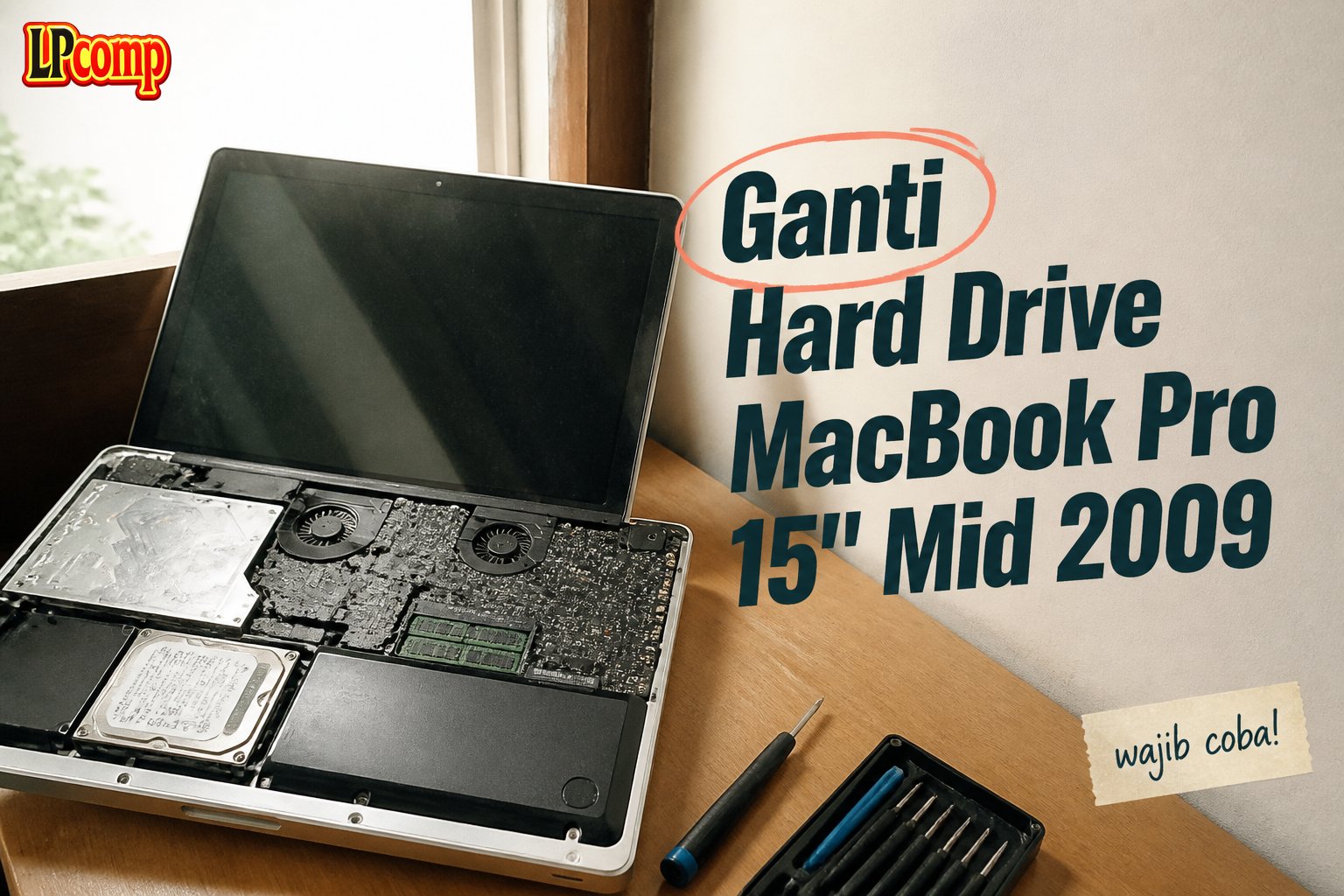 Ganti Hard Drive MacBook Pro 15" Mid 2009
