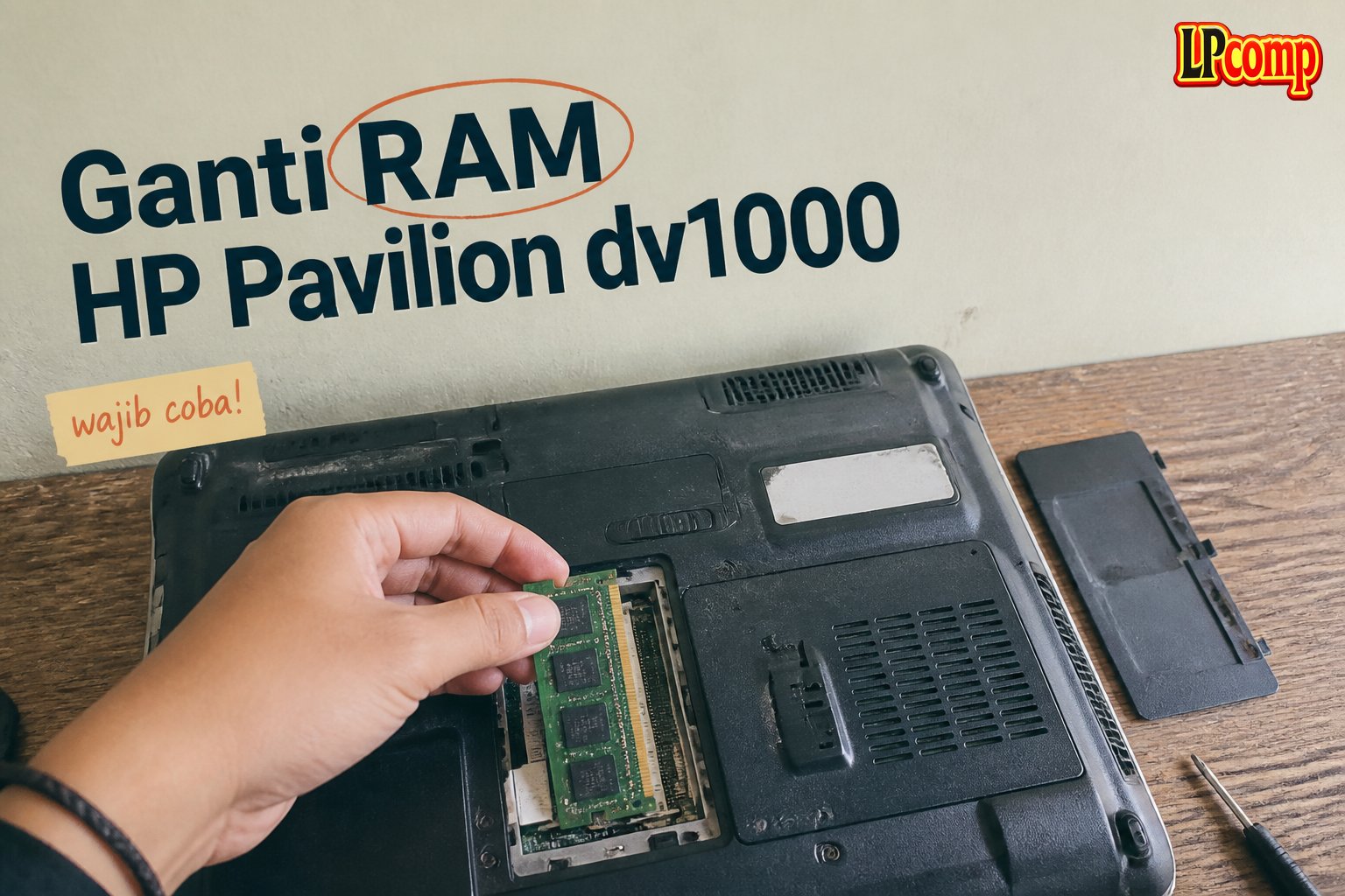 Ganti RAM HP Pavilion dv1000