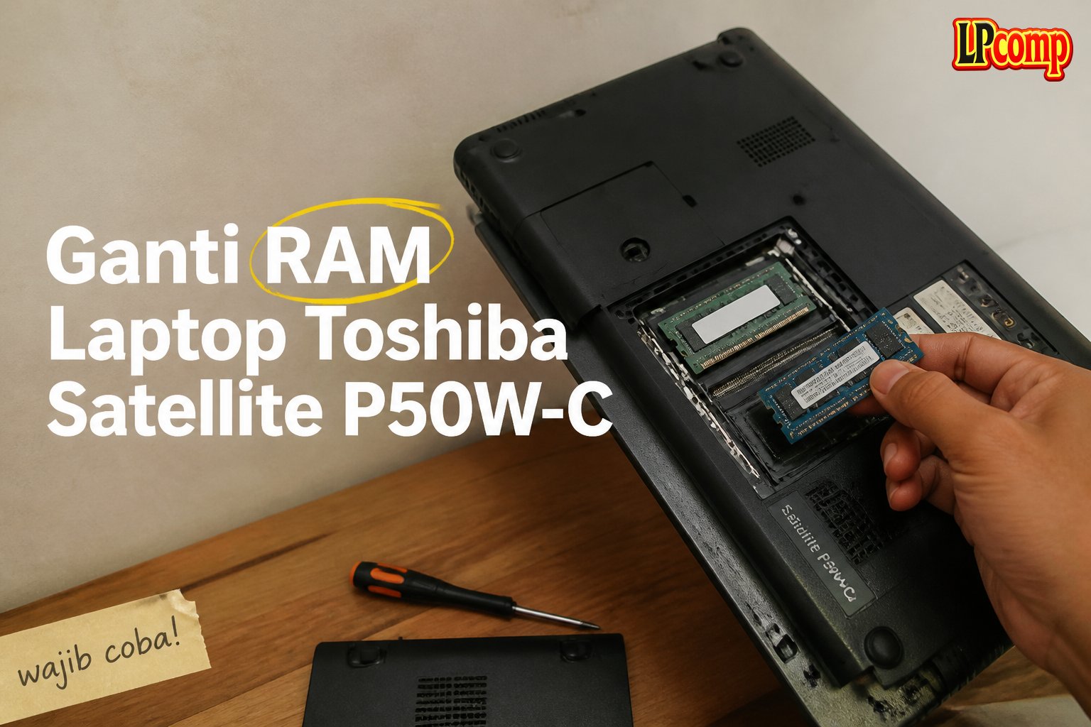Ganti RAM Laptop Toshiba Satellite P50W-C