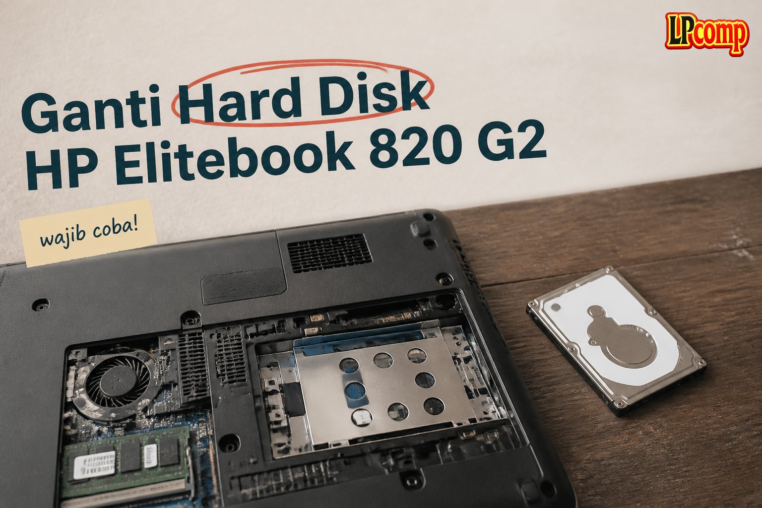 Ganti Hard Disk HP Elitebook 820 G2