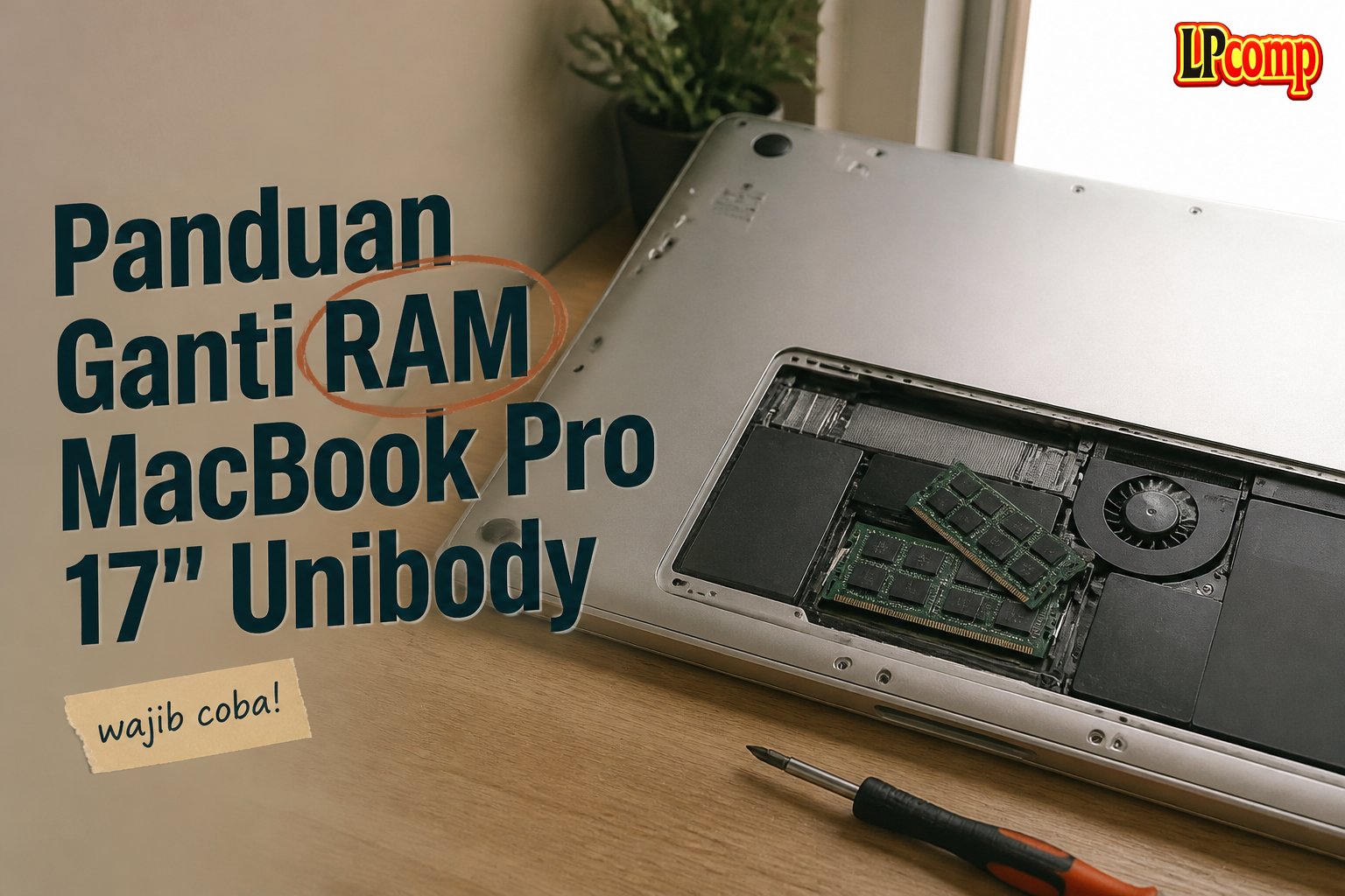 Panduan Ganti RAM MacBook Pro 17" Unibody