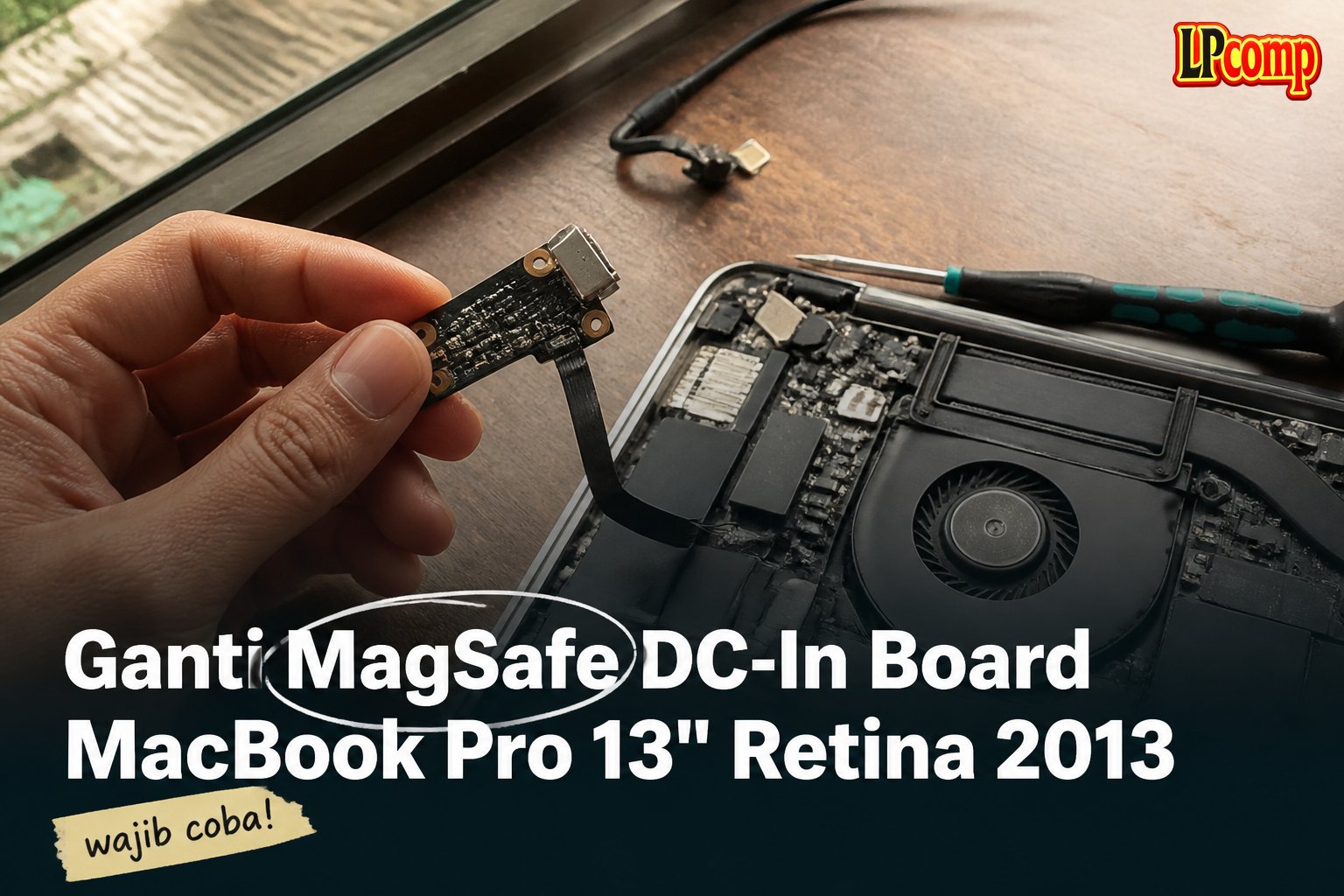 Ganti MagSafe DC-In Board MacBook Pro 13" Retina 2013