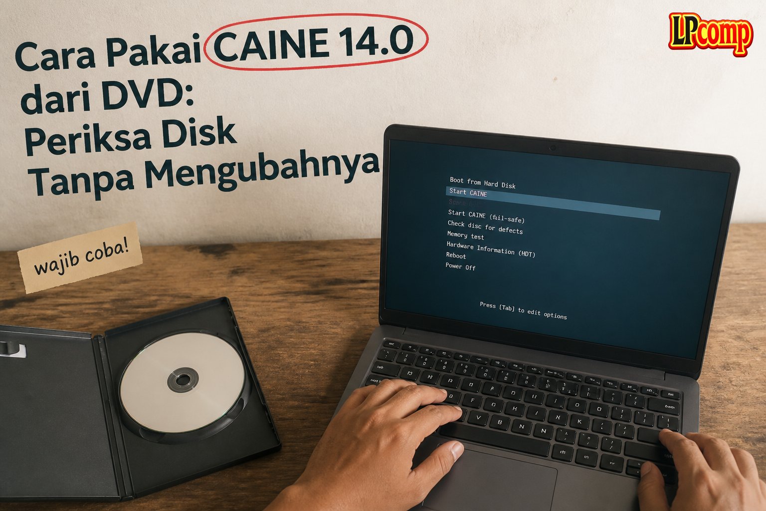 Cara Pakai CAINE 14.0 dari DVD: Periksa Disk Tanpa Mengubahnya