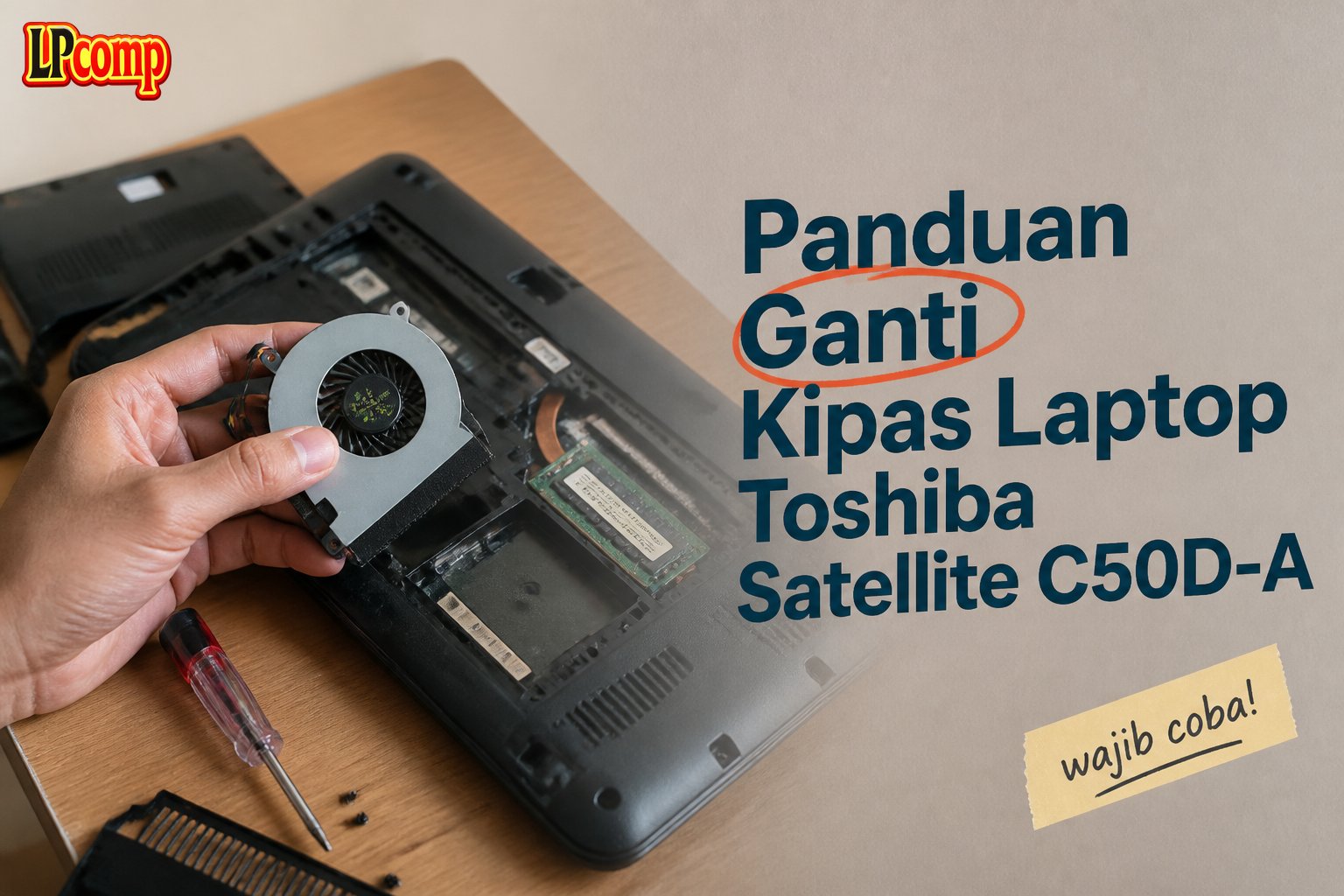Panduan Ganti Kipas Laptop Toshiba Satellite C50D-A