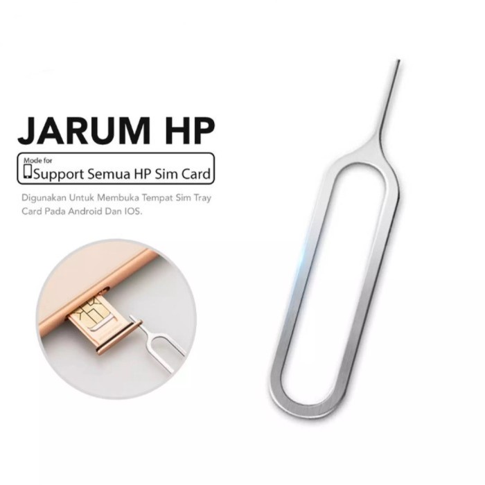Jarum Ejector SIM Card HP Tray Kartu Tusukan Simcard Tusuk Handphone Buka Slot Colokan Lubang Tool - gambar 2