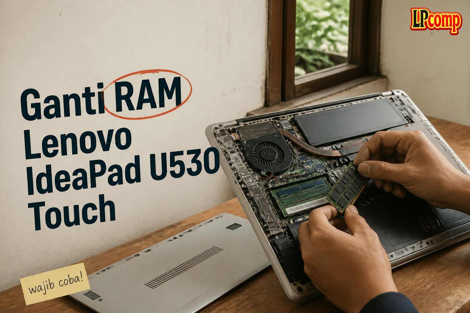 Ganti RAM Lenovo IdeaPad U530 Touch