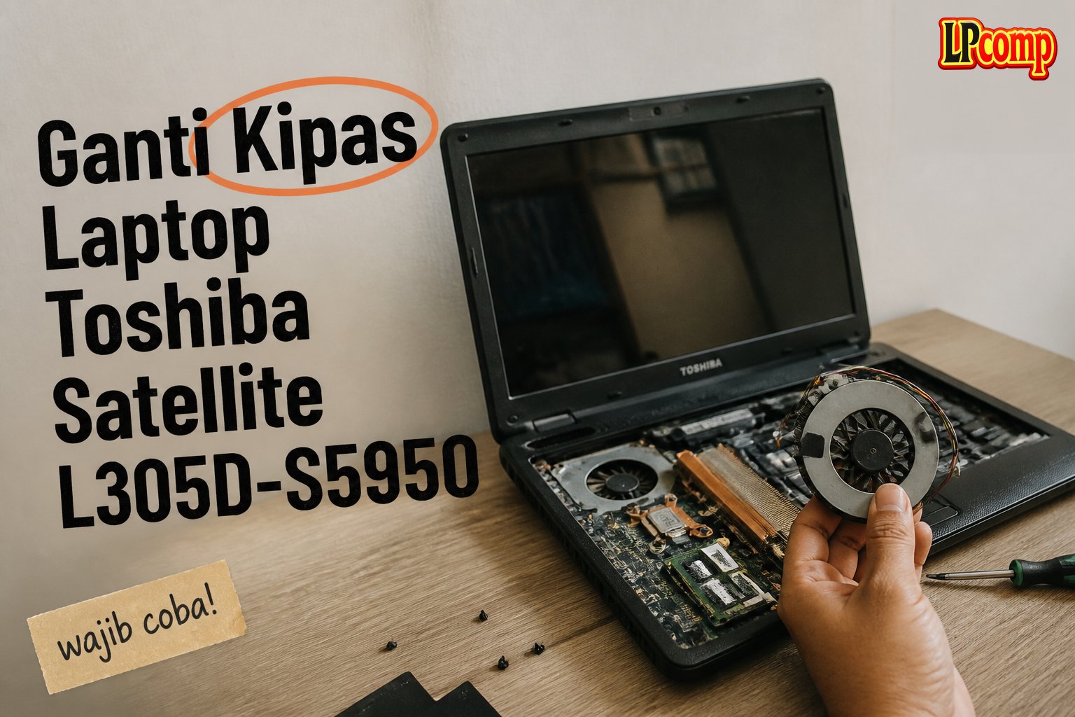 Ganti Kipas Laptop Toshiba Satellite L305D-S5950