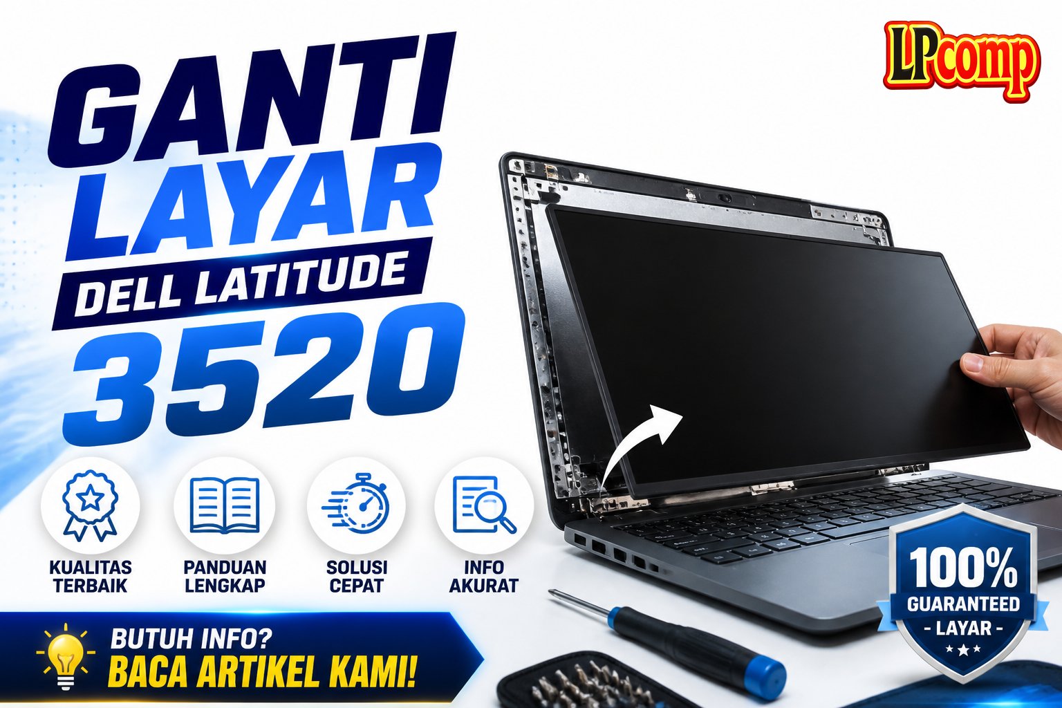 Ganti Layar Dell Latitude 3520