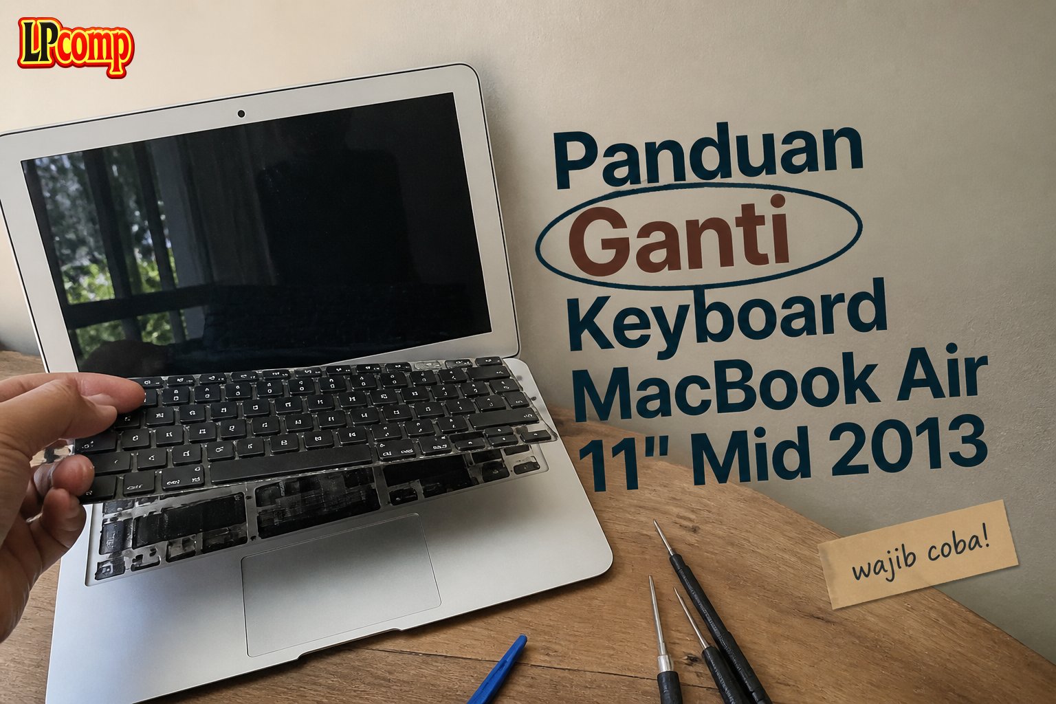 Panduan Ganti Keyboard MacBook Air 11" Mid 2013