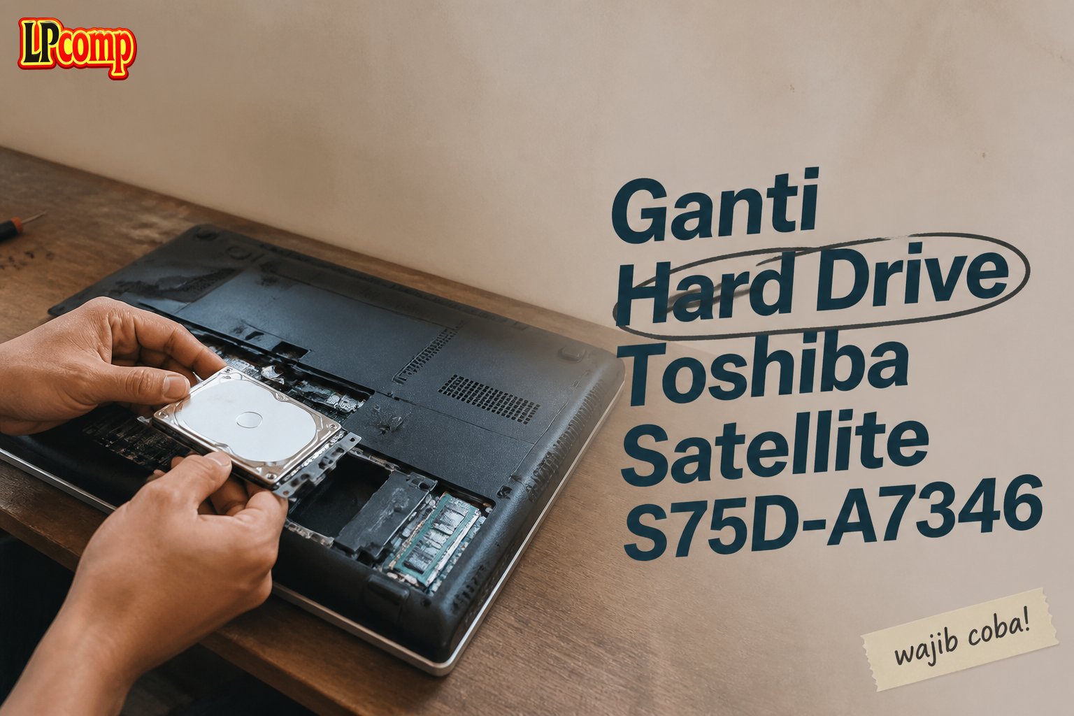 Ganti Hard Drive Toshiba Satellite S75D-A7346