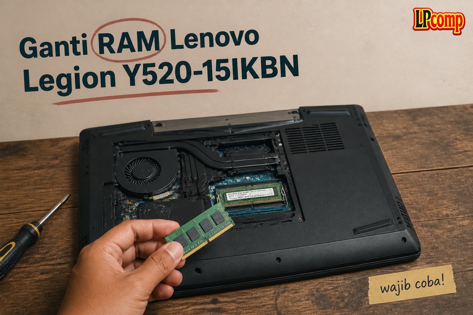 Ganti RAM Lenovo Legion Y520-15IKBN