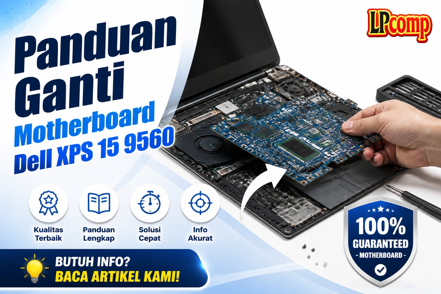 Panduan Ganti Motherboard Dell XPS 15 9560