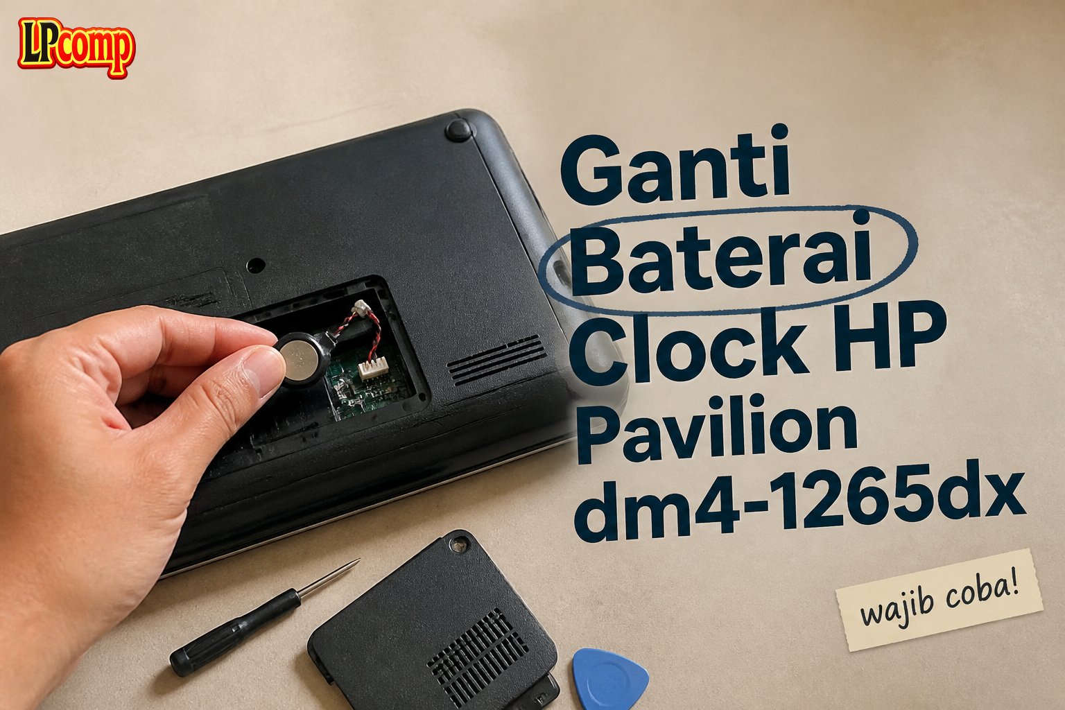 Ganti Baterai Clock HP Pavilion dm4-1265dx
