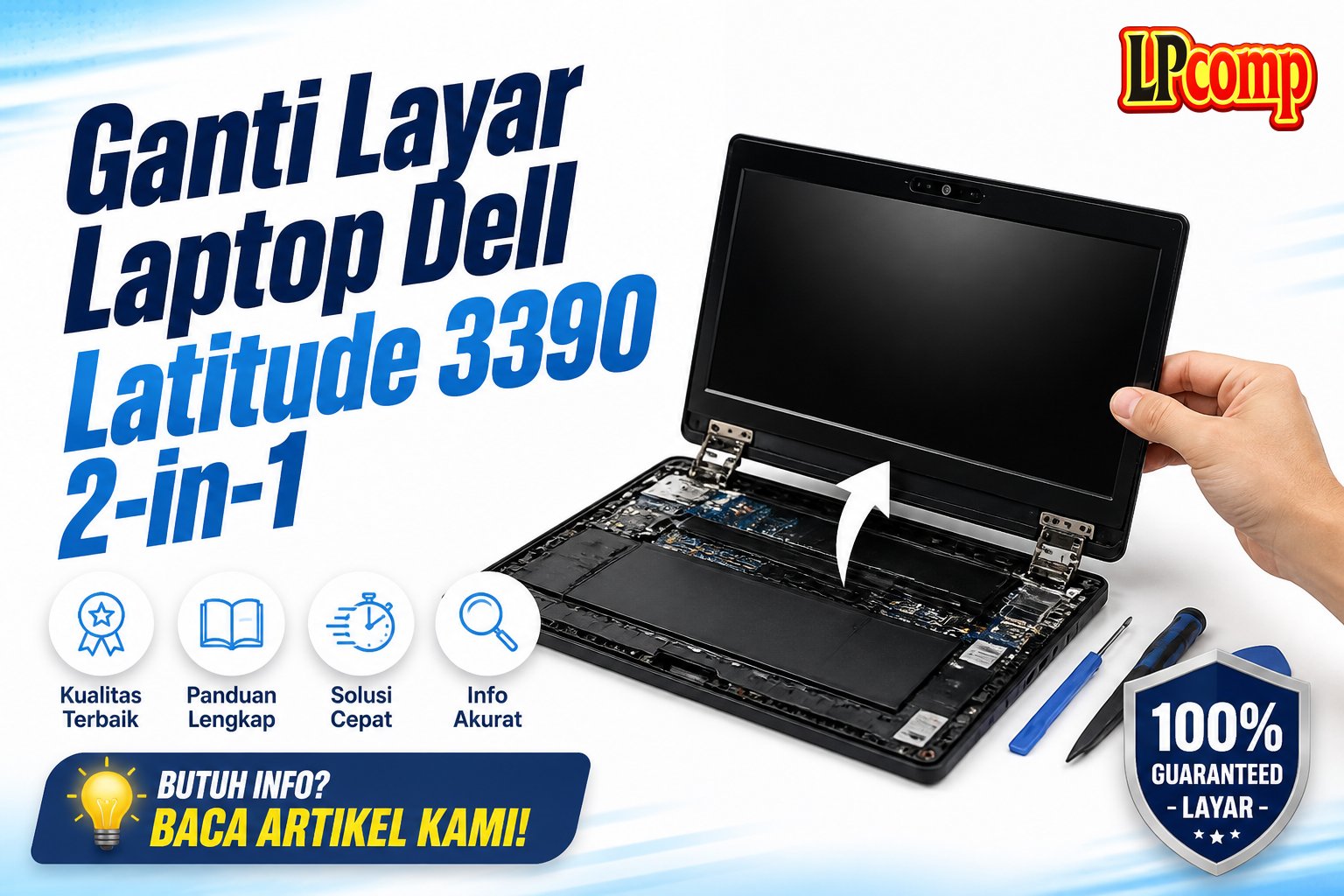 Ganti Layar Laptop Dell Latitude 3390 2-in-1