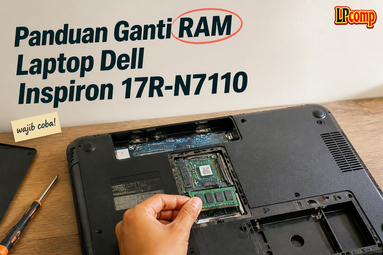 Panduan Ganti RAM Laptop Dell Inspiron 17R-N7110