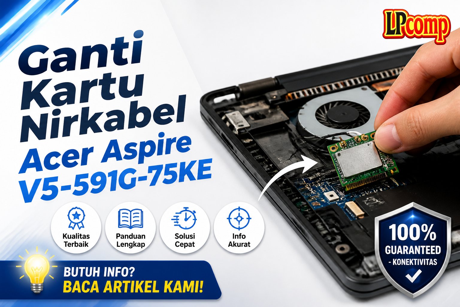 Ganti Kartu Nirkabel Acer Aspire V5-591G-75KE