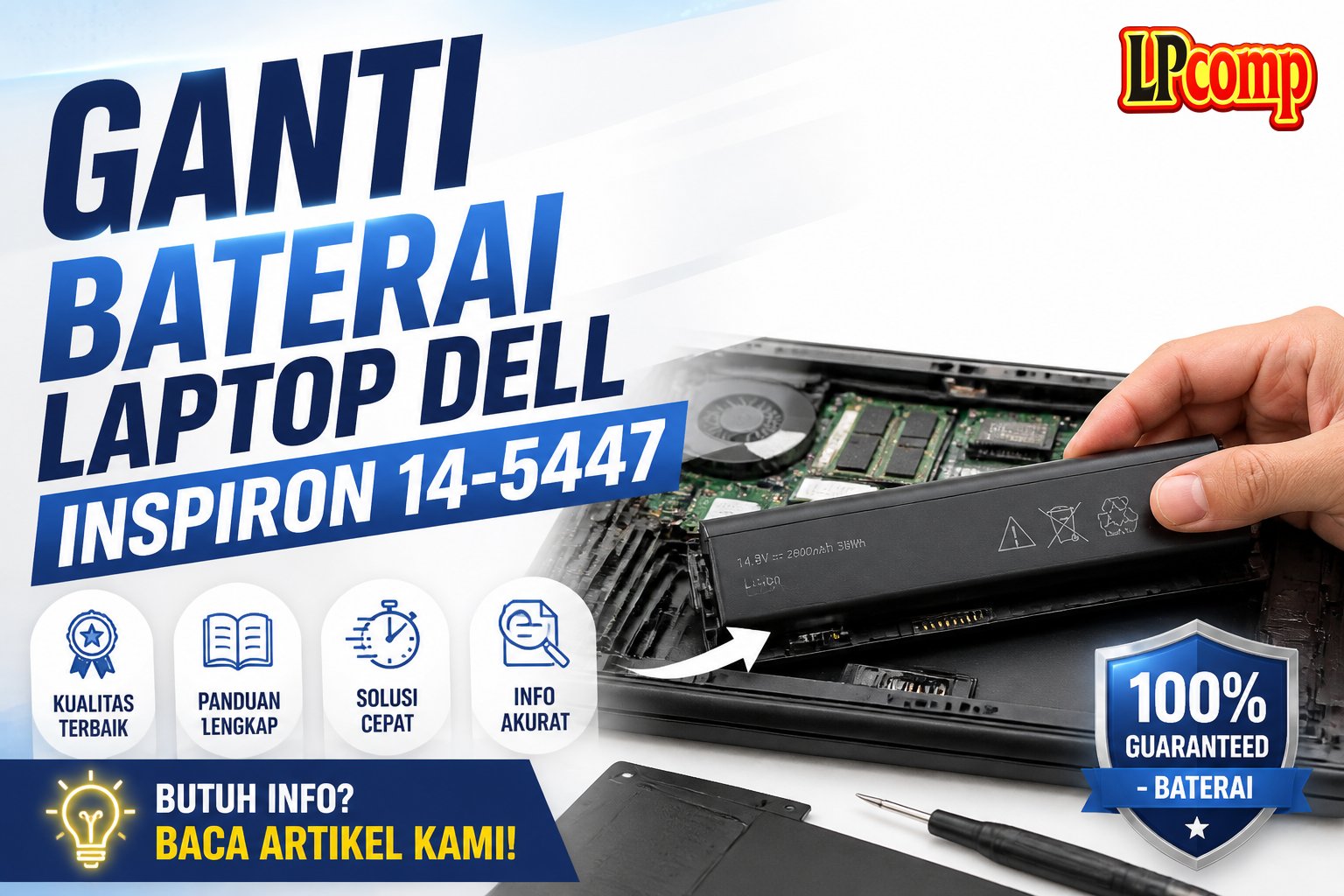 Ganti Baterai Laptop Dell Inspiron 14-5447