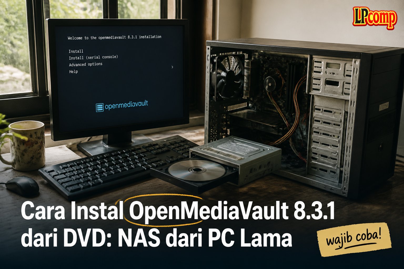 Cara Instal OpenMediaVault 8.3.1 dari DVD: NAS dari PC Lama