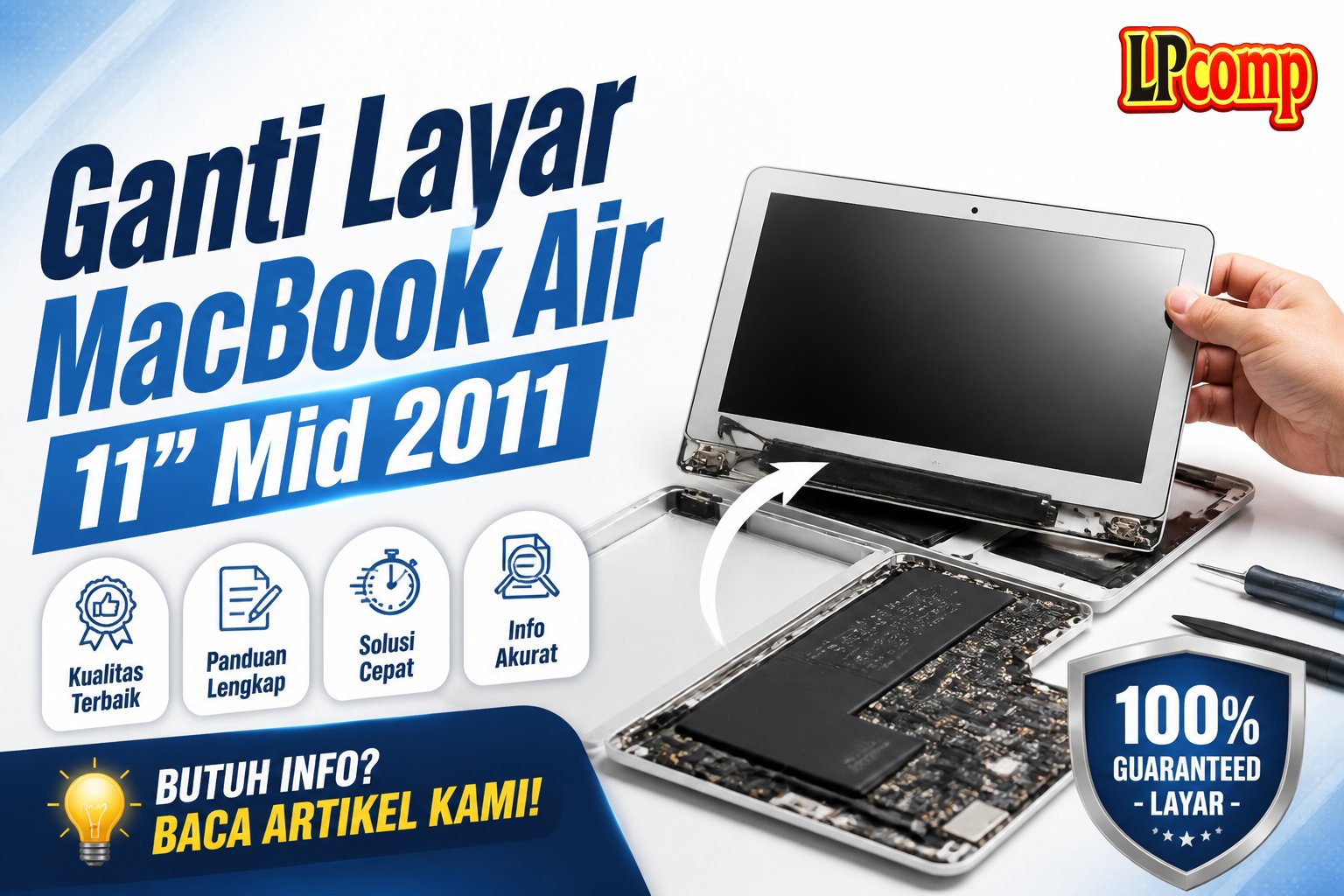 Ganti Layar MacBook Air 11" Mid 2011
