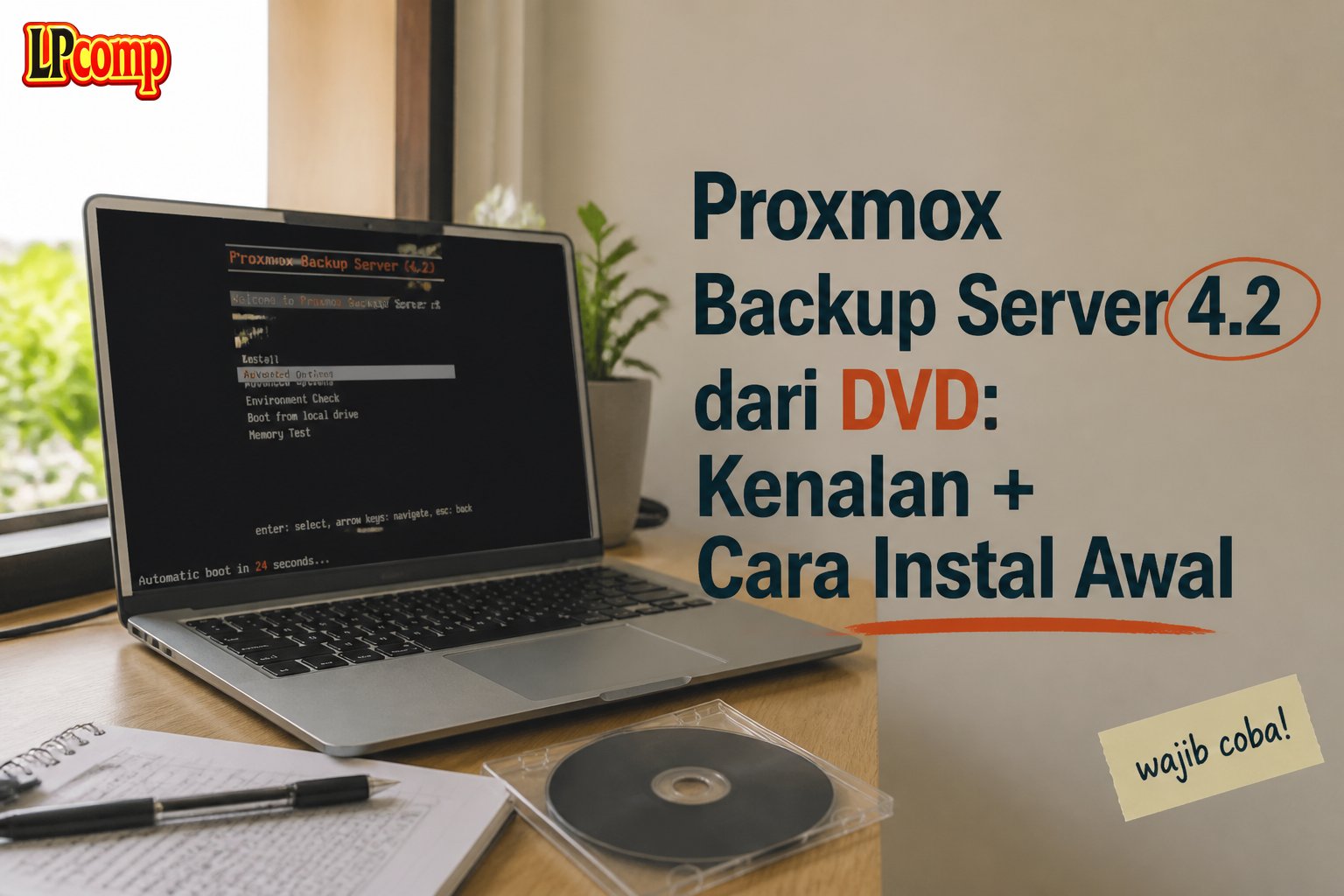 Proxmox Backup Server 4.2 dari DVD: Kenalan + Cara Instal Awal