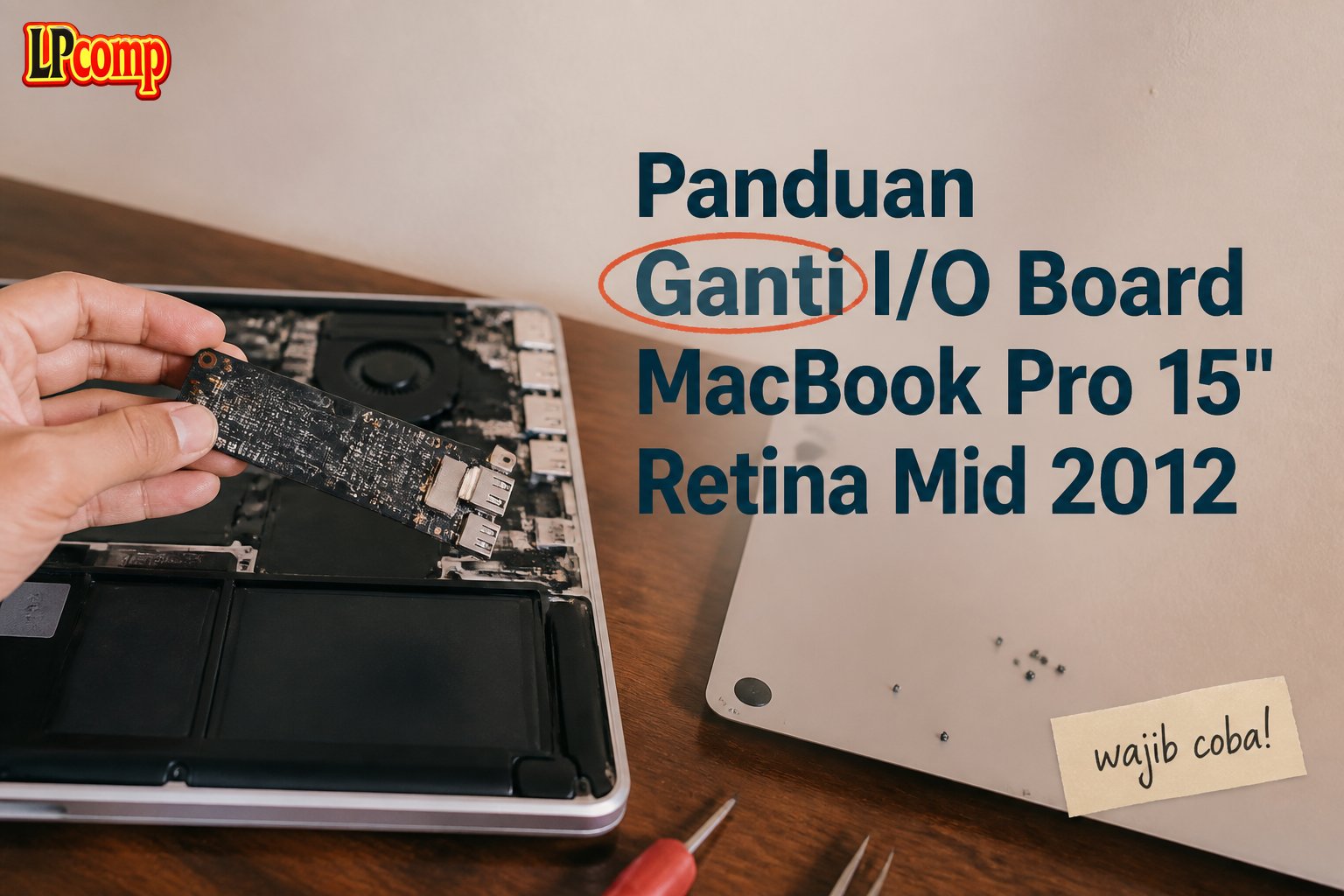 Panduan Ganti I/O Board MacBook Pro 15" Retina Mid 2012
