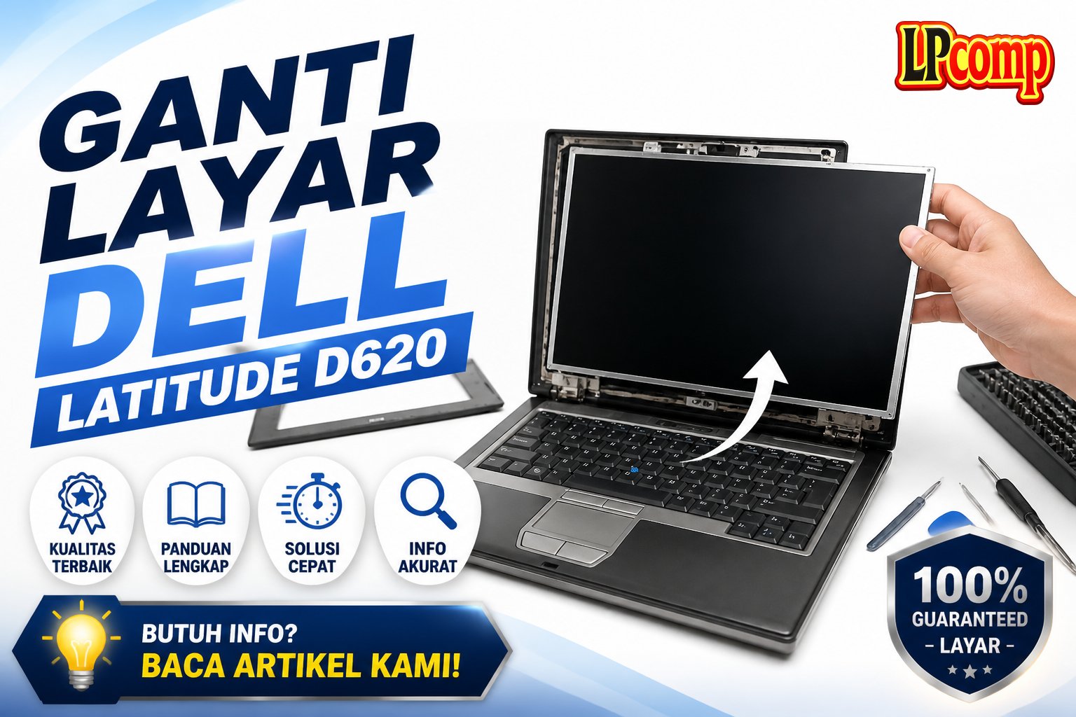 Ganti Layar Dell Latitude D620