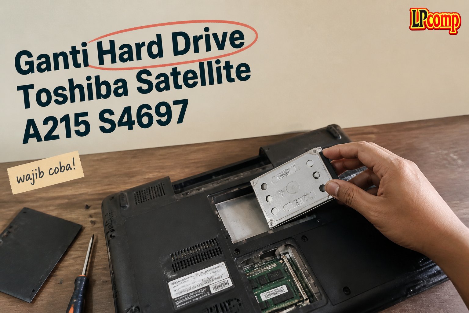 Ganti Hard Drive Toshiba Satellite A215 S4697